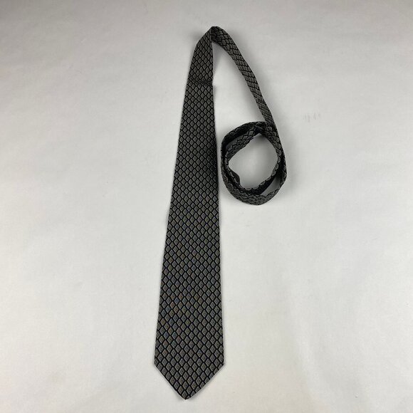 Ralph Lauren 100% Silk Tie Made in England Hand Made Geometric Print - Picture 1 of 9